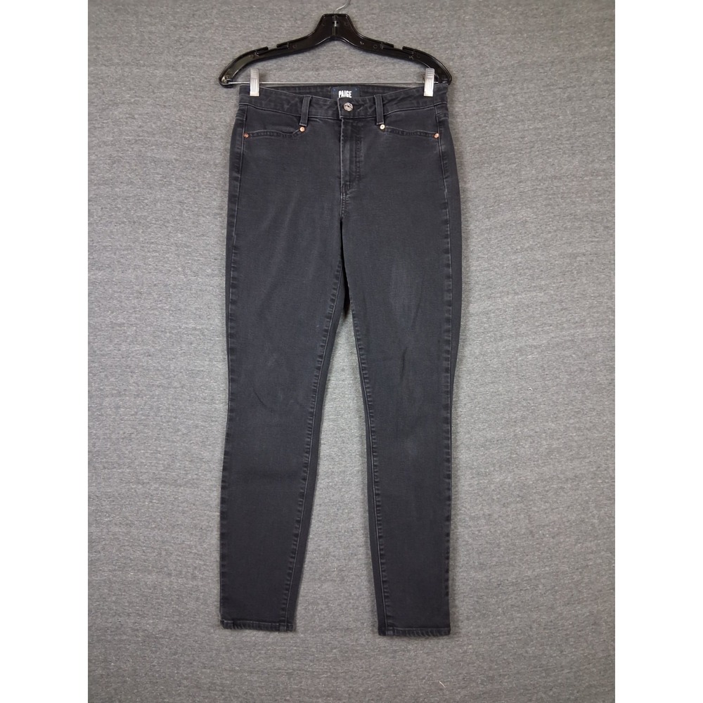 Paige Womens Jeansβ 27 Black Denim Hoxton Ankle Skinny Minimalist Capsule Chic